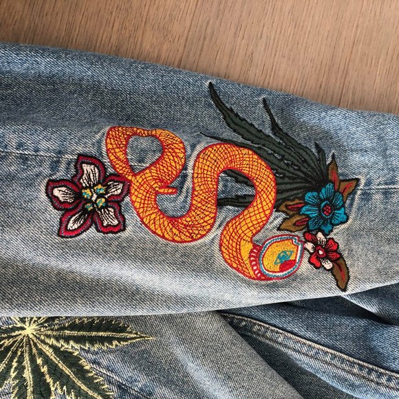 Sandro High Waist Patch Work Jeans - Picture 2 of 8